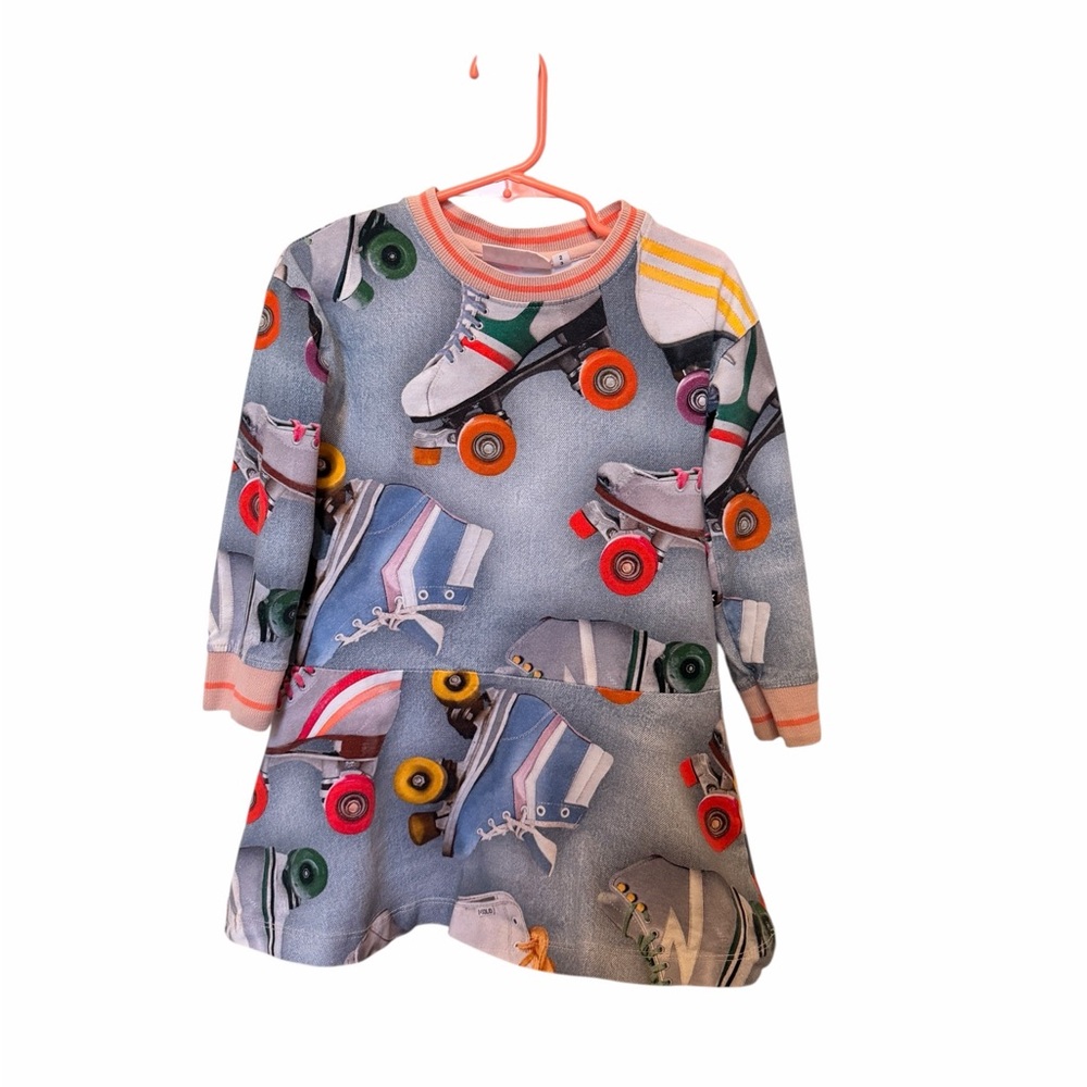 Molo Striped and Skate Print Dress